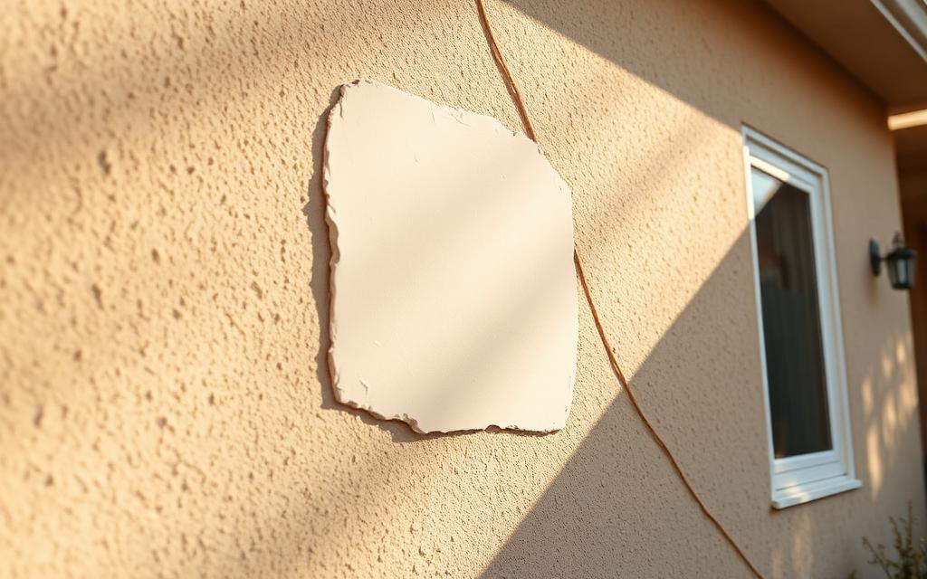 Patched wall section floated flush and ready for the texture match